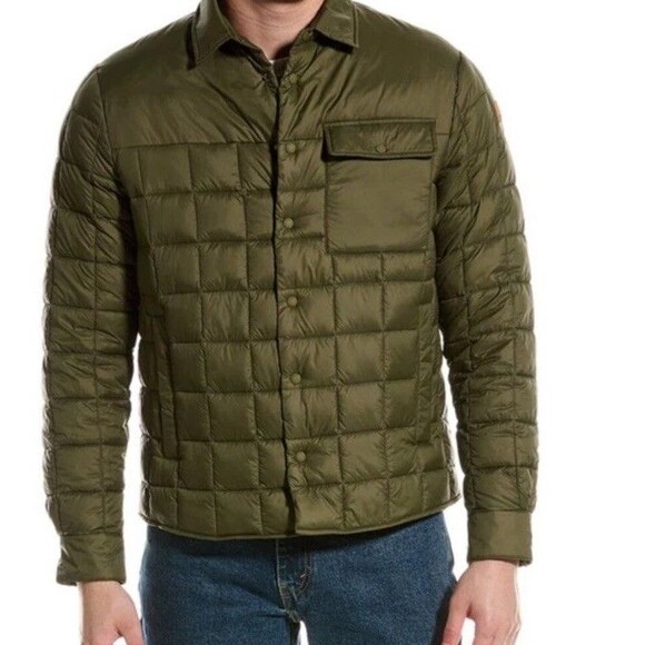 NWT Save The Duck Men's Quilted Titan Dusty Olive Shirt Jacket OEKO-TEX Large - Picture 1 of 16